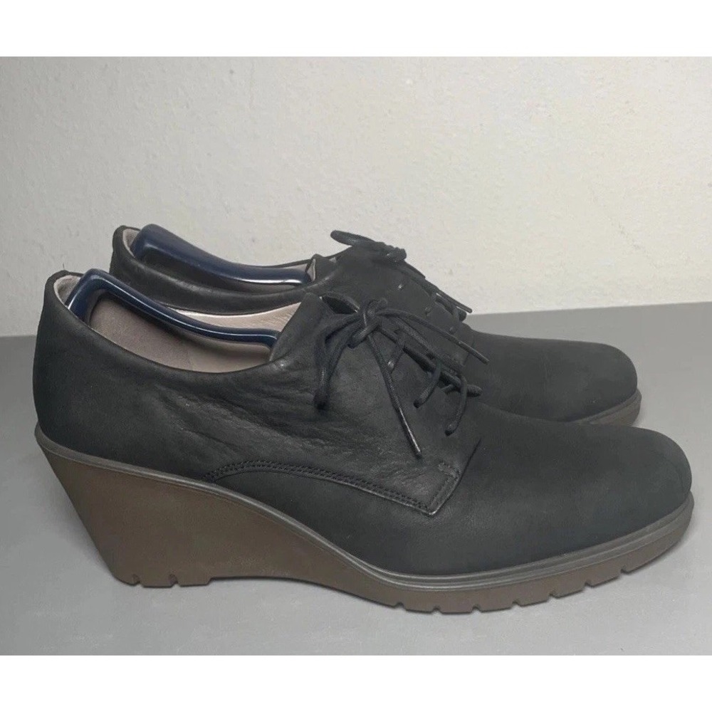 Ecco Adora Leather Wedge Oxford Shoes Women's Size 11 Booties